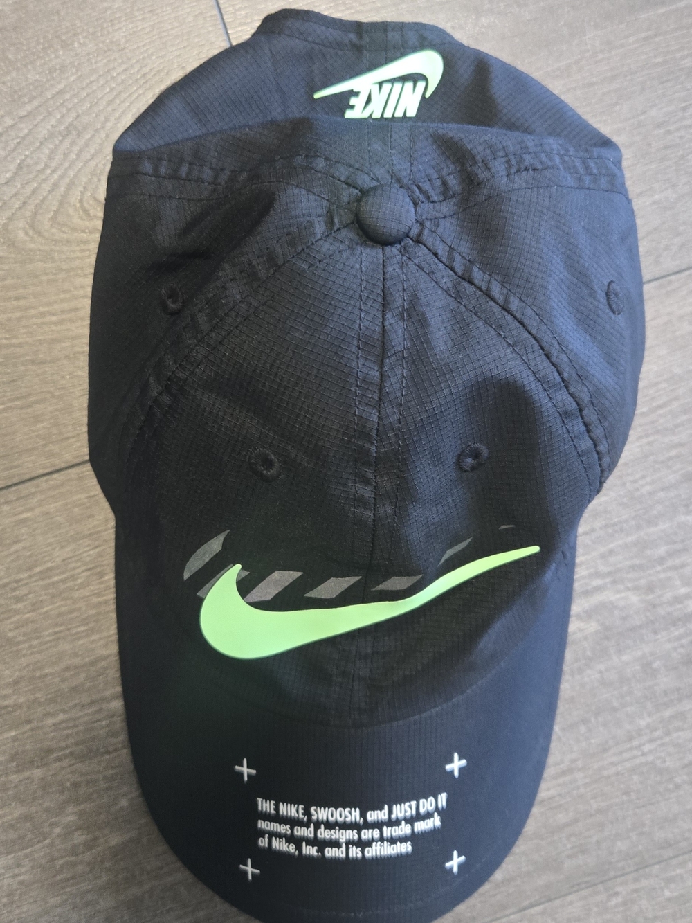 Nike Heritage 86 Black Cap with Neon Green Swoosh